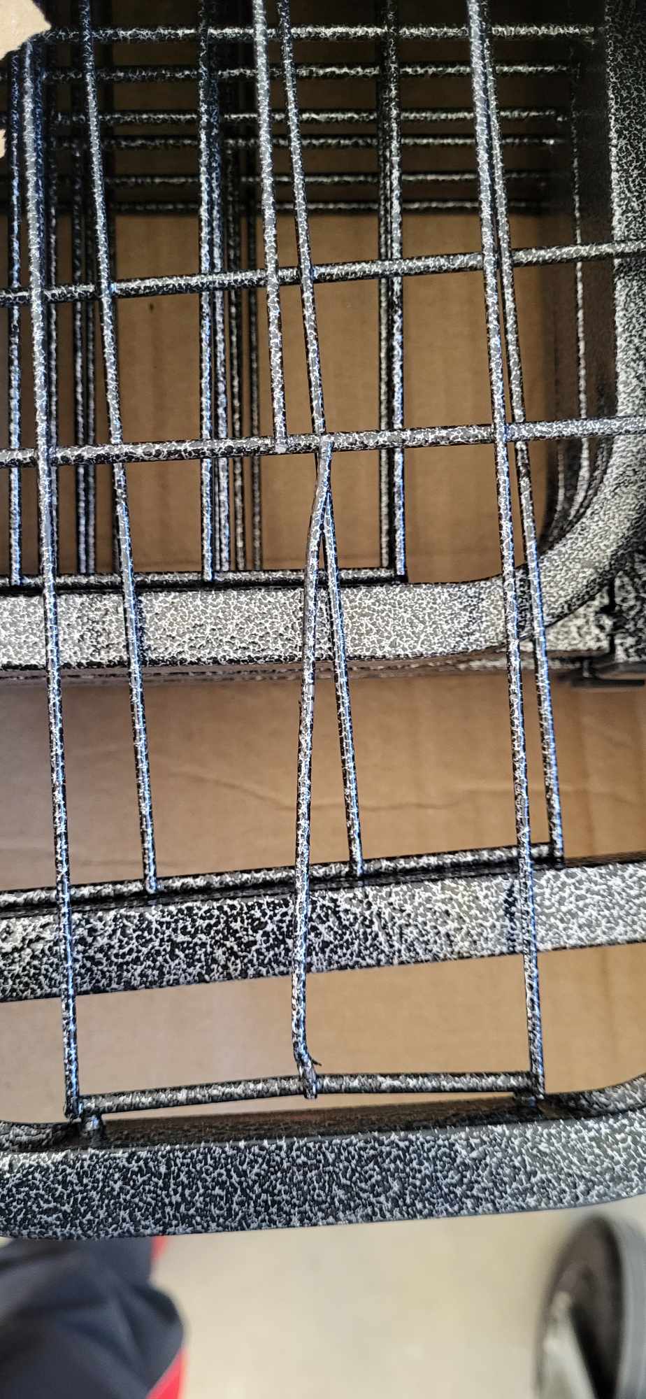 RESIGILAT: FEANDREA Tarc din panouri de fier pentru caini de talie medie, cu usa de acces, 160x160x60cm, gri - imagine 2