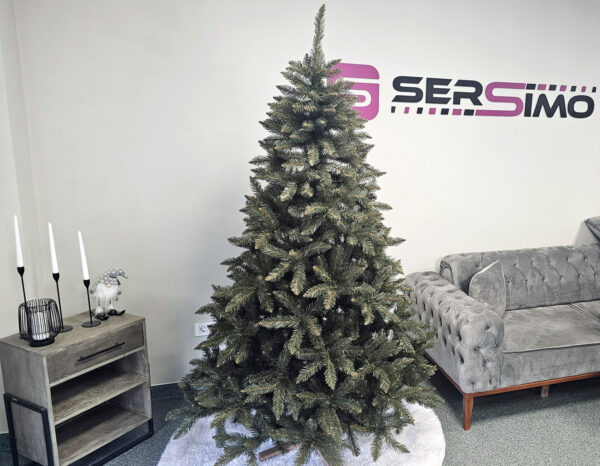 Brad artificial Christmas Deluxe by Sersimo, Caucazian Premium, 2D, 220cm - imagine 7