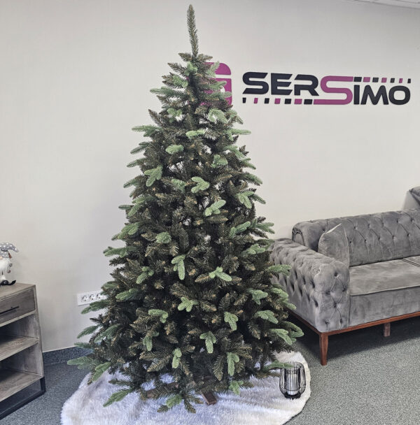 Brad artificial Christmas Deluxe by Sersimo, Siberian Premium, 2D+3D, 240cm - imagine 8