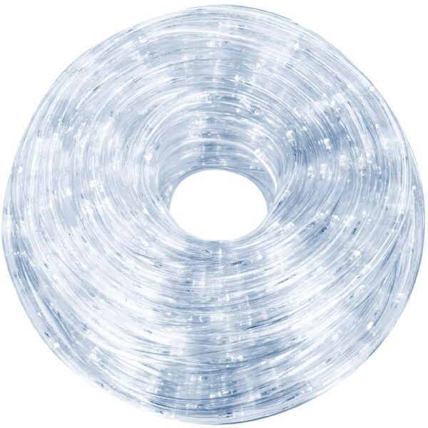 Instalatie tub furtun luminos pentru Craciun, 240 LED-uri, 10 m, pentru exterior, alb rece - imagine 8