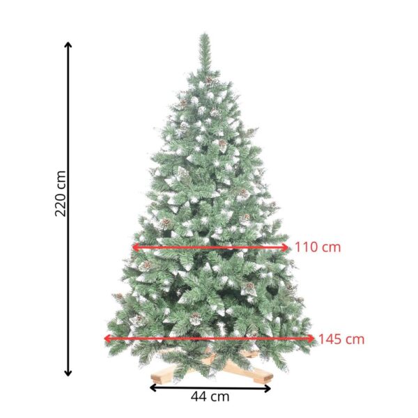 Brad artificial Christmas Deluxe by Sersimo, Daimond Premium, 2D, 220cm - imagine 21