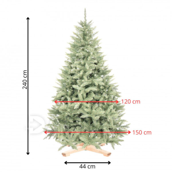 Brad artificial Christmas Deluxe by Sersimo, Caucazian Premium, 2D, 240cm - imagine 17