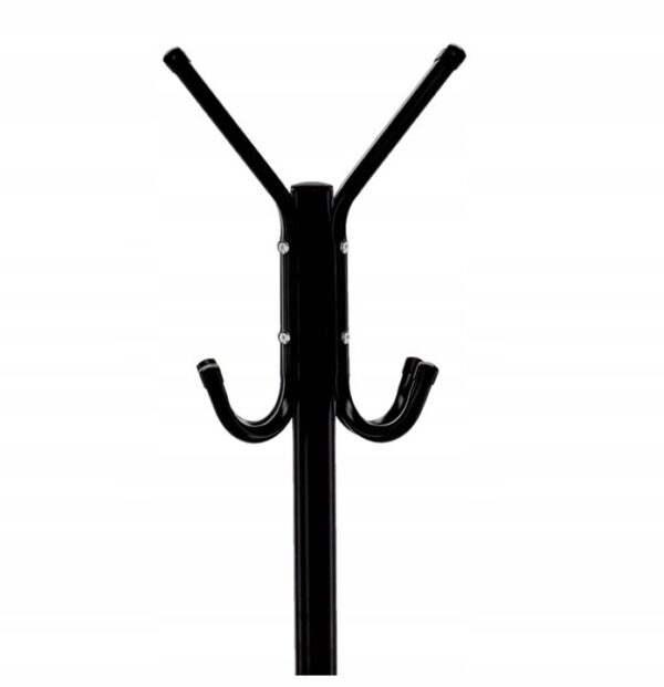 Cuier hol metalic 178 cm, 12 carlige, design minimalist, negru - imagine 5