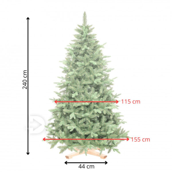 Brad artificial Christmas Deluxe by Sersimo, Siberian Premium, 2D+3D, 240cm - imagine 20