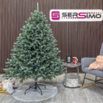 Brad artificial Christmas Deluxe by Sersimo, Alaska Select verde argintiu, integral 3D, 180 cm