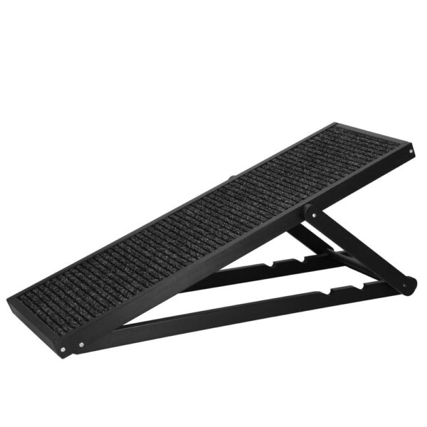 Rampa pentru caini si pisci cu 3 nivele de reglare 42-59cm, antiderapanta, lungime 103cm, negru - imagine 3