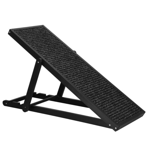Rampa pentru caini si pisci cu 3 nivele de reglare 42-59cm, antiderapanta, lungime 103cm, negru - imagine 4