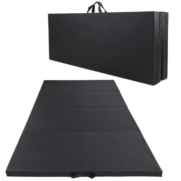 Saltea fitness groasa, dimensiune XXL, pentru antrenamente gimnastica, 240x120x5 cm, negru - imagine 11