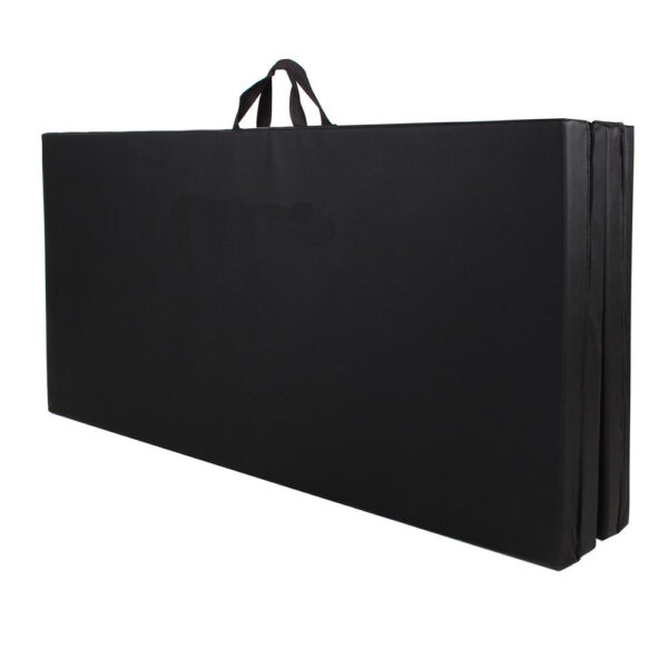 Saltea fitness groasa, dimensiune XXL, pentru antrenamente gimnastica, 240x120x5 cm, negru - imagine 3