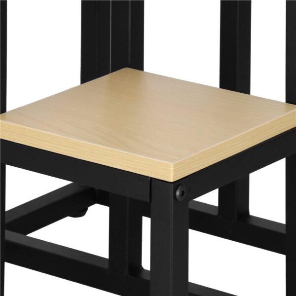 Stand pentru flori, cadru metalic, 4 etajere, 34x34x68 cm, bej - imagine 10