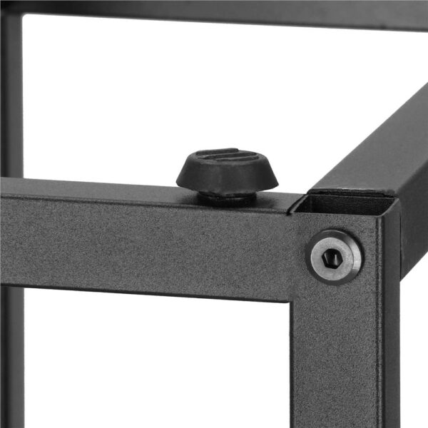 Stand pentru flori, cadru metalic, 4 etajere, 34x34x68 cm, maro inchis - imagine 12