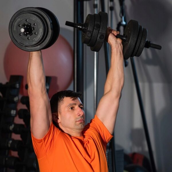 Set de greutati multifunctionale transformabil in gantere, kettlebell, haltera, total 40 kg - imagine 3