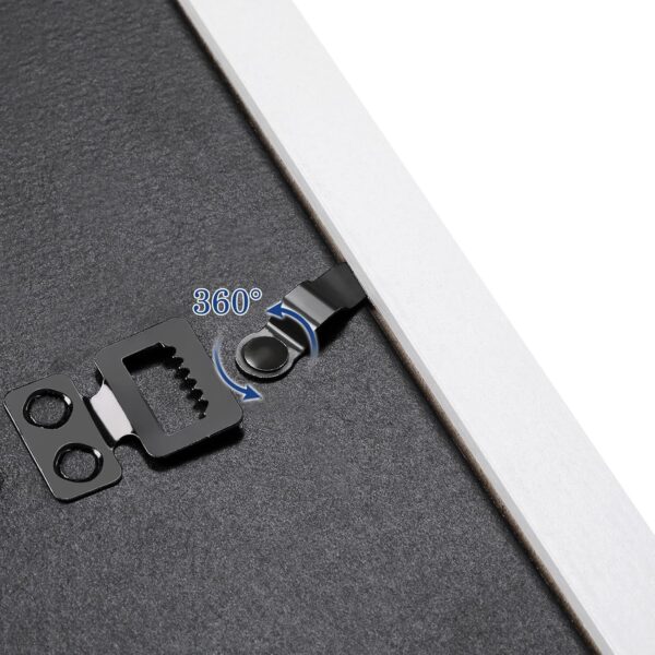 SONGMICS set rame foto 10 buc, 28x24 / 21x16 / 18x13 cm, alb, montaj perete sau birou, MDF si plastic - imagine 5