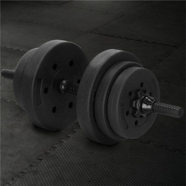 Set de greutati multifunctionale transformabil in gantere, kettlebell, haltera, total 19 kg - imagine 5