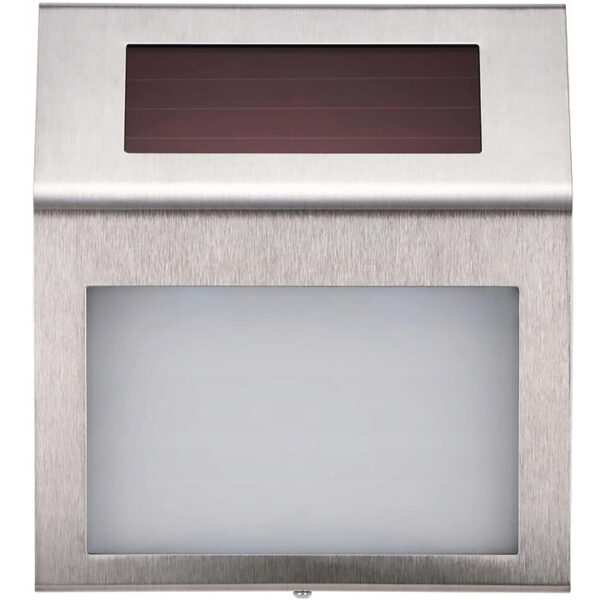 Lampa solara LED afisare numar de casa, inox, kit montare inclus, 20x18x3 cm - imagine 10