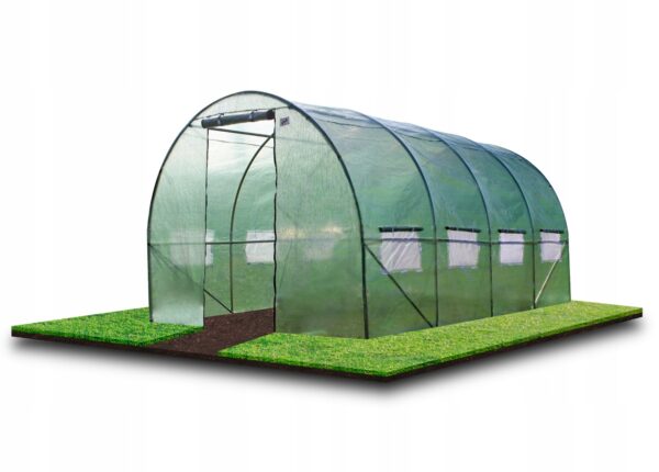 Folie pentru sera de gradina, 6x3 m, material PE 140 g/m, rezistenta la UV4, verde transparent - imagine 2