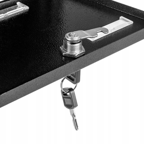 Cutie postala eleganta din metal negru, design clasic cu emblema aurie, rezistenta la intemperii, 38x38x10cm - imagine 7