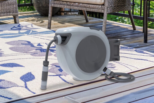Tambur automat pentru furtun de gradina, 30m, montare pe perete, pivotant, retractabil - imagine 9