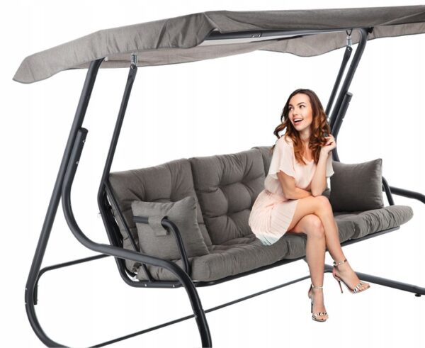 Balansoar leagan pat 3 persoane Sersimo Estrela, greutate maxima 300kg - imagine 11