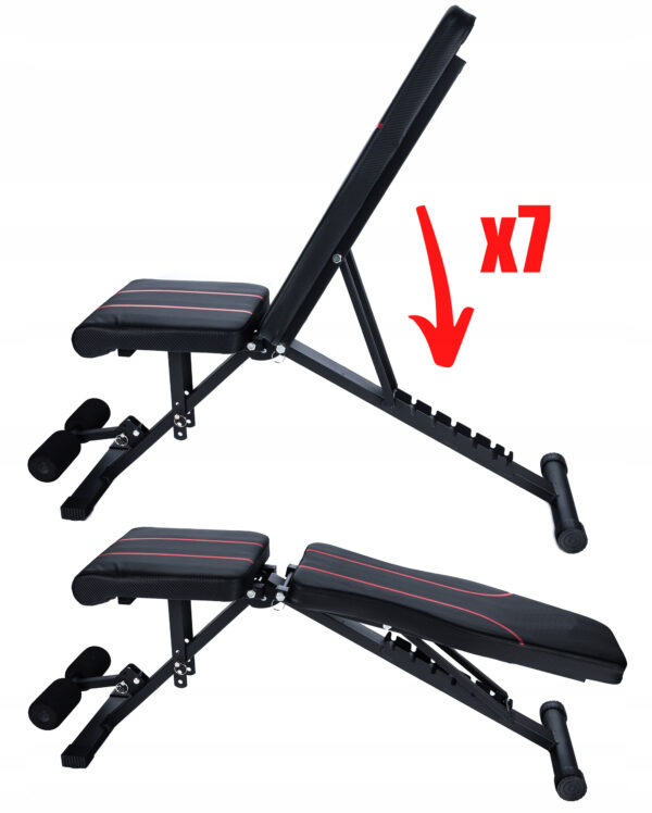 RESIGILAT: Banca multifunctionala antrenament fitness, spatar reglabil 7 trepte, sarcina maxima 200 kg - imagine 12