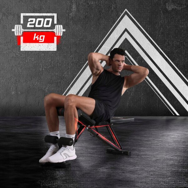 RESIGILAT: Banca multifunctionala antrenament fitness, spatar reglabil 7 trepte, sarcina maxima 200 kg - imagine 14