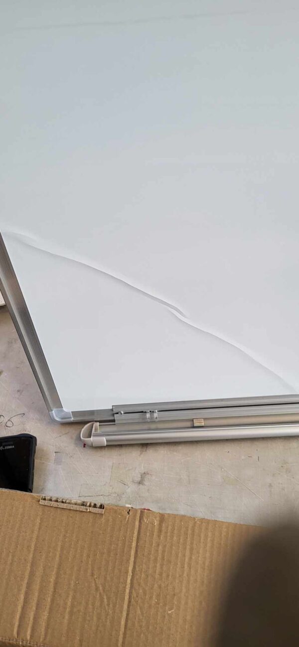 RESIGILAT: Flipchard magnetic cu picior, mobil pe role, inaltime ajustabila, 70x100cm, alb - imagine 2