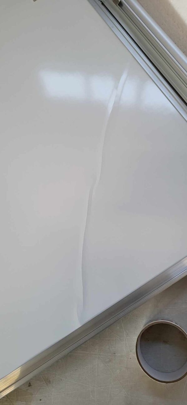 RESIGILAT: Flipchard magnetic cu picior, mobil pe role, inaltime ajustabila, 70x100cm, alb - imagine 4