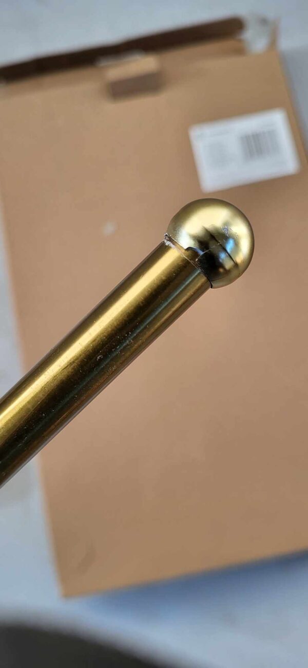 RESIGILAT: Suport cuier pentru prosoape cu 3 brate, inaltime 86cm, auriu lucios - imagine 6