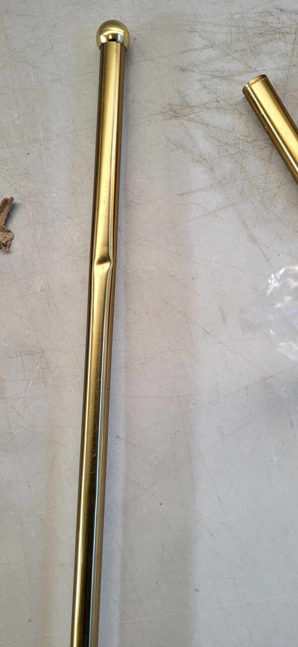 RESIGILAT: Suport cuier pentru prosoape cu 3 brate, inaltime 86cm, auriu lucios - imagine 2