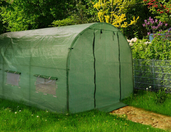 Folie pentru sera de gradina, 6x3 m, material PE 140 g/m, rezistenta la UV4, verde transparent - imagine 5