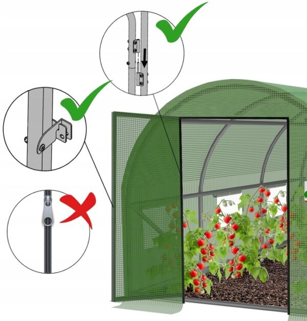 Folie pentru sera de gradina, 6x3 m, material PE 140 g/m, rezistenta la UV4, verde transparent - imagine 8