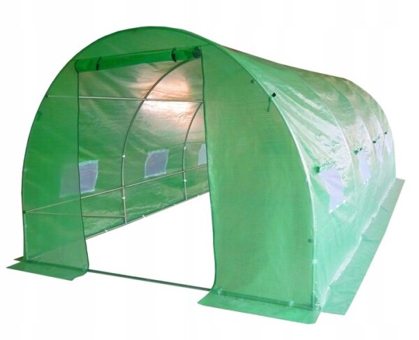 Folie pentru sera de gradina, 6x3 m, material PE 140 g/m, rezistenta la UV4, verde transparent - imagine 6