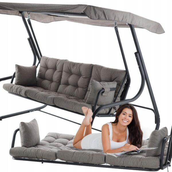 Balansoar leagan pat 3 persoane Sersimo Estrela, greutate maxima 300kg - imagine 7