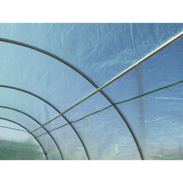 Sera de gradina, tip tunel cu cadru metalic, 300x600 cm, verde, 18 mp, usa cu cadru metalic - imagine 8