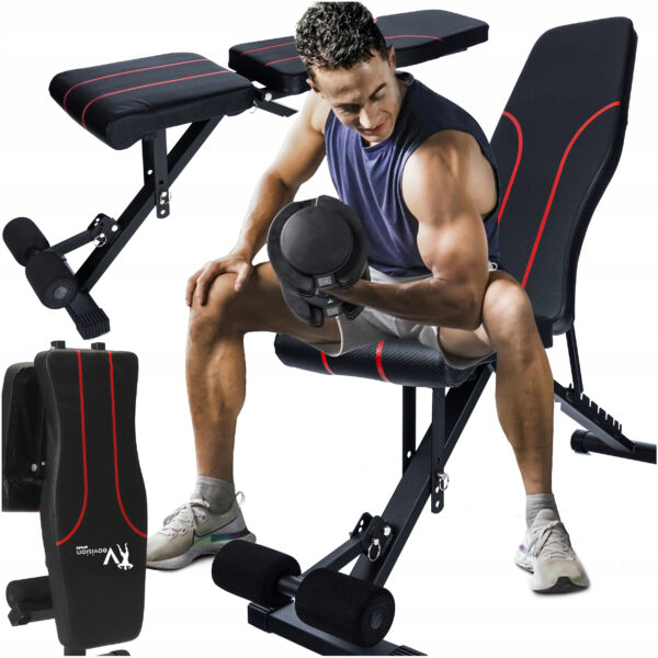 RESIGILAT: Banca multifunctionala antrenament fitness, spatar reglabil 7 trepte, sarcina maxima 200 kg - imagine 9