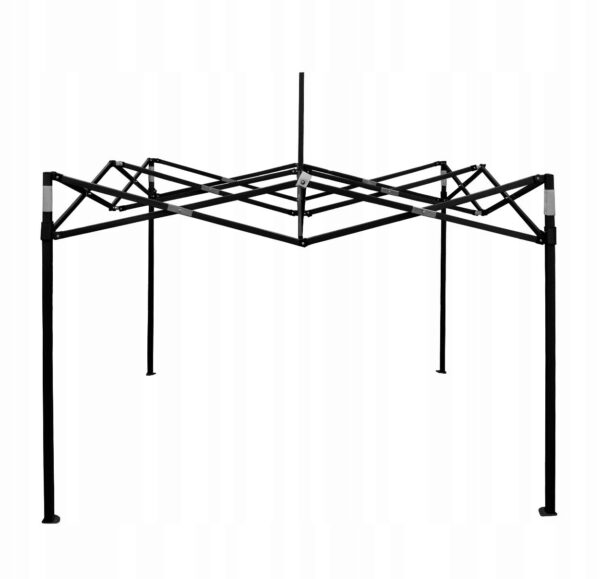 Cort tip pavilion cu 3 pereti laterali, structura solida otel si acoperis impermeabil PVC, 3x3 m cu inaltime reglabila, albastru - imagine 12