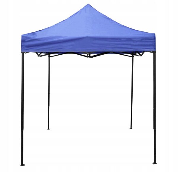 Cort tip pavilion cu 3 pereti laterali, structura solida otel si acoperis impermeabil PVC, 3x3 m cu inaltime reglabila, albastru - imagine 13