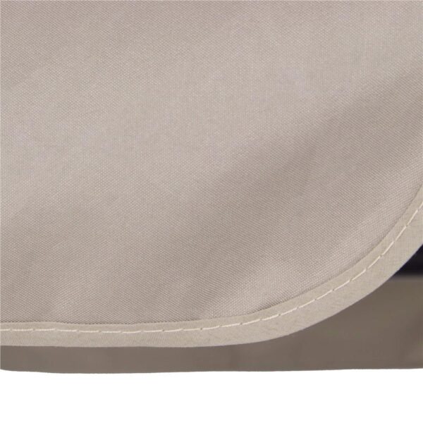 Leagan de gradina 190x115x176 cm, pentru 3 persoane, copertina reglabila, perne incluse, cadru otel si material impermeabil, bej - imagine 12