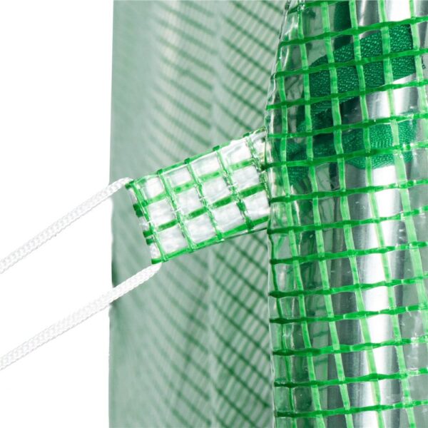 Folie inlocuire pentru sera 200x200x200 cm, PE 140g/mp cu plasa PP, UV4, 4 ferestre si usa cu fermoar, verde - imagine 12