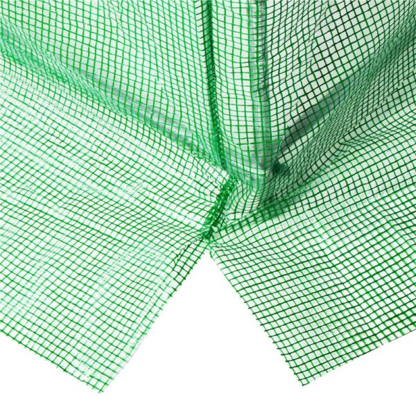 Folie inlocuire pentru sera 200x200x200 cm, PE 140g/mp cu plasa PP, UV4, 4 ferestre si usa cu fermoar, verde - imagine 13