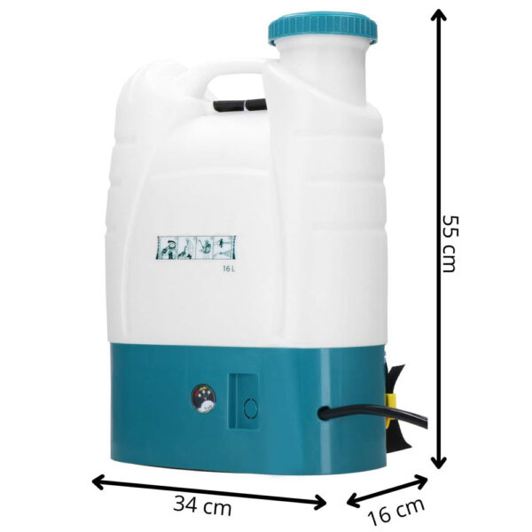 Pompa de stropit electric rucsac 16L, cu acumulator, 6 duze, lance telescopica si presiune reglabila - imagine 15