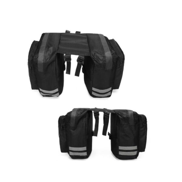 Geanta bicicleta spate 34x12x32 cm, 20L, poliester impermeabil, prindere pe portbagaj, negru - imagine 2