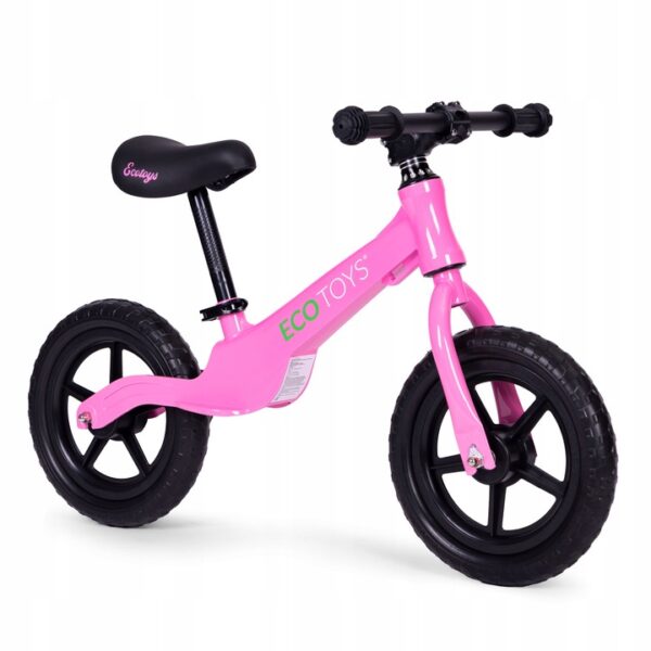 Bicicleta fara pedale pentru copii 86x47x51 cm, sa reglabila, cadru otel, roti EVA, roz