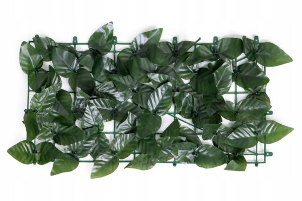 Gard artificial decorativ 50x500 cm, frunze ornamentale, protectie UV si intemperii, plastic PVC, verde inchis - imagine 3