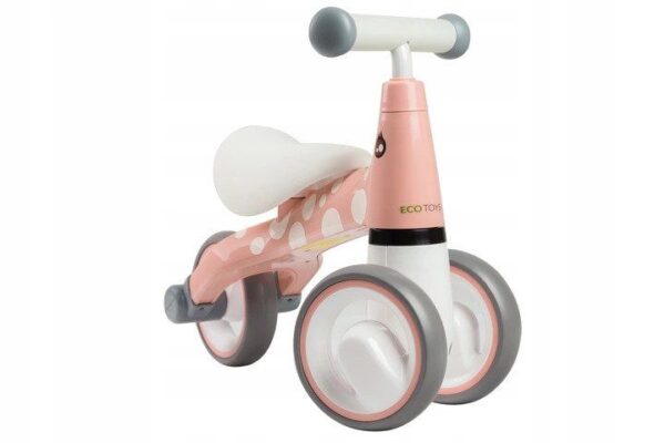 Mini bicicleta fara pedale, triciclu copii cu roti EVA, 50x22x39 cm, roz - imagine 3