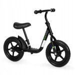 Bicicleta fara pedale pentru copii 86x63x42 cm, cu suport picioare, cadru otel, roti EVA, neagra