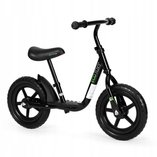 Bicicleta fara pedale pentru copii 86x63x42 cm, cu suport picioare, cadru otel, roti EVA, neagra