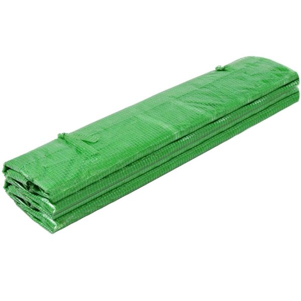 Folie inlocuire pentru sera 200x200x200 cm, PE 140g/mp cu plasa PP, UV4, 4 ferestre si usa cu fermoar, verde - imagine 4