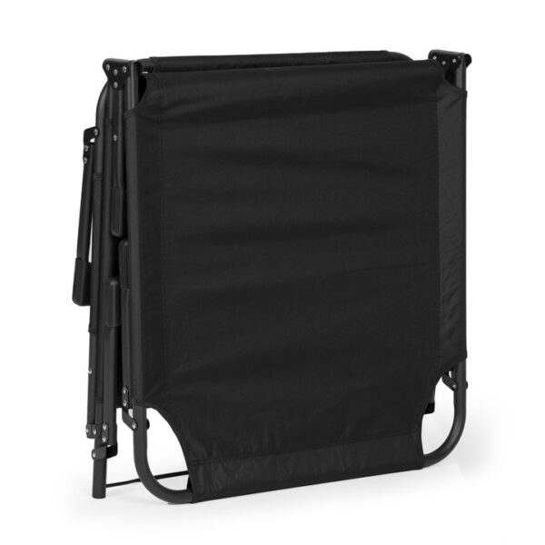 Sezlong pliabil 193x67x79 cm, spatar reglabil 4 pozitii, cadru otel si material Oxford, negru - imagine 6