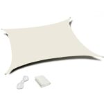 Prelata solara patrata 400x400 cm, impermeabila, protectie UV, poliester 180g/mp, bej